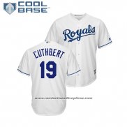 Camiseta Beisbol Hombre Kansas City Royals Cheslor Cuthbert Cool Base Primera Blanco