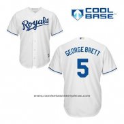 Camiseta Beisbol Hombre Kansas City Royals George Brett 5 Blanco Primera Cool Base