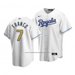 Camiseta Beisbol Hombre Kansas City Royals Maikel Franco Replica Cool Base Primera Blanco