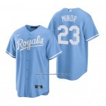 Camiseta Beisbol Hombre Kansas City Royals Mike Minor Replica Alterno Azul