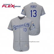 Camiseta Beisbol Hombre Kansas City Royals Salvador Perez Flex Base Gris