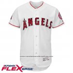 Camiseta Beisbol Hombre Los Angeles Angels Blank Blanco Flex Base Autentico Collection