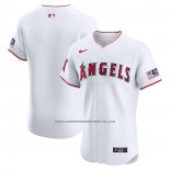 Camiseta Beisbol Hombre Los Angeles Angels Elite Primera Blanco