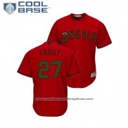 Camiseta Beisbol Hombre Los Angeles Angels Mike Trout 2018 Dia de los Caidos Cool Base Rojo