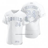 Camiseta Beisbol Hombre Los Angeles Angels Rickey Henderson Award Collection Hall Of Fame Blanco