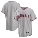 Camiseta Beisbol Hombre Los Angeles Angels Road Replica Gris