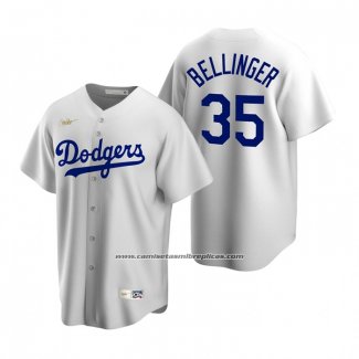 Camiseta Beisbol Hombre Los Angeles Dodgers Cody Bellinger Cooperstown Collection Primera Blanco