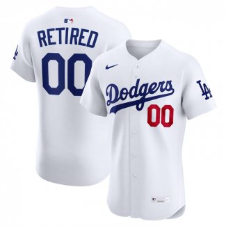 Camiseta Beisbol Hombre Los Angeles Dodgers Elite Retired Roster Primera Blanco