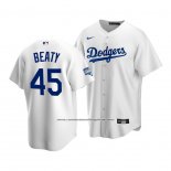 Camiseta Beisbol Hombre Los Angeles Dodgers Matt Beaty 2020 Replica Primera Blanco