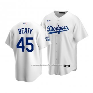 Camiseta Beisbol Hombre Los Angeles Dodgers Matt Beaty 2020 Replica Primera Blanco