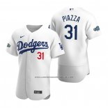 Camiseta Beisbol Hombre Los Angeles Dodgers Mike Piazza Autentico 2020 Primera Blanco