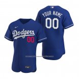 Camiseta Beisbol Hombre Los Angeles Dodgers Personalizada Autentico 2020 Alterno Azul