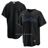 Camiseta Beisbol Hombre Miami Marlins Alterno Replica Negro