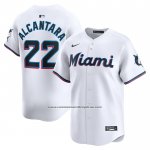 Camiseta Beisbol Hombre Miami Marlins Sandy Alcantara Primera Limited Blanco