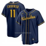 Camiseta Beisbol Hombre Milwaukee Brewers Jackson Chourio Alterno 2 Replica Azul