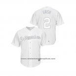 Camiseta Beisbol Hombre Milwaukee Brewers Trent Grisham 2019 Players Weekend Replica Blanco