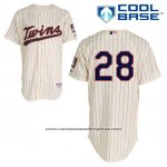 Camiseta Beisbol Hombre Minnesota Twins Bert Blyleven 28 Crema Alterno Cool Base