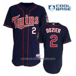 Camiseta Beisbol Hombre Minnesota Twins Brian Dozier 2 Azul Alterno Primera Cool Base