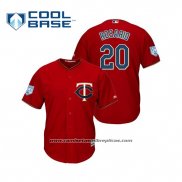 Camiseta Beisbol Hombre Minnesota Twins Eddie Rosario Cool Base Entrenamiento de Primavera 2019 Rojo