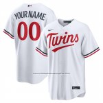 Camiseta Beisbol Hombre Minnesota Twins Primera Replica Personalizada Blanco1