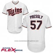 Camiseta Beisbol Hombre Minnesota Twins Ryan Pressl Blanco Autentico Collection Flex Base