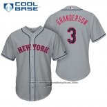 Camiseta Beisbol Hombre New York Mets 2017 Estrellas y Rayas Curtis Granderson Gris Cool Base