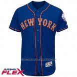 Camiseta Beisbol Hombre New York Mets Blank Azul Flex Base Autentico Collection