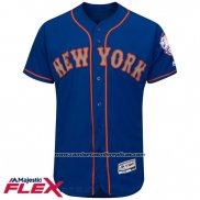 Camiseta Beisbol Hombre New York Mets Blank Azul Flex Base Autentico Collection