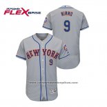 Camiseta Beisbol Hombre New York Mets Brandon Nimmo 150th Aniversario Patch Autentico Flex Base Gris