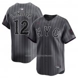 Camiseta Beisbol Hombre New York Mets Francisco Lindor 2024 City Connect Limited Grafito