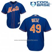 Camiseta Beisbol Hombre New York Mets Jon Niese 49 Azul Alterno Primera Cool Base