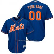 Camiseta Beisbol Hombre New York Mets Personalizada Azul