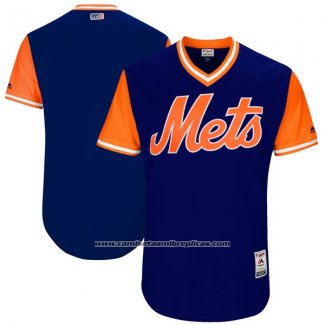 Camiseta Beisbol Hombre New York Mets Players Weekend 2017 Personalizada Azul