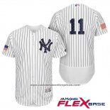 Camiseta Beisbol Hombre New York Yankees 2017 Estrellas y Rayas Brett Gardner Blanco Flex Base
