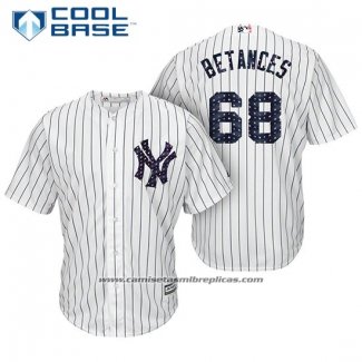 Camiseta Beisbol Hombre New York Yankees 2017 Estrellas y Rayas Dellin Betances Blanco Cool Base