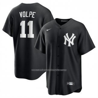 Camiseta Beisbol Hombre New York Yankees Anthony Volpe Alterno Replica Negro