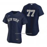 Camiseta Beisbol Hombre New York Yankees Clint Frazier Autentico 2020 Alterno Azul