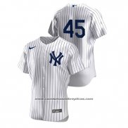 Camiseta Beisbol Hombre New York Yankees Gerrit Cole Autentico Blanco