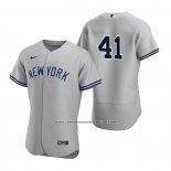 Camiseta Beisbol Hombre New York Yankees Miguel Andujar Autentico 2020 Road Gris