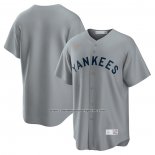 Camiseta Beisbol Hombre New York Yankees Road Cooperstown Collection Gris