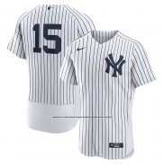 Camiseta Beisbol Hombre New York Yankees Thurman Munson Primera Autentico Retired Blanco