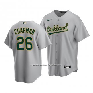 Camiseta Beisbol Hombre Oakland Athletics Matt Chapman Replica Road 2020 Gris