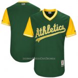 Camiseta Beisbol Hombre Oakland Athletics Players Weekend 2017 Personalizada Verde