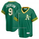 Camiseta Beisbol Hombre Oakland Athletics Reggie Jackson Road Cooperstown Collection Verde