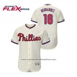 Camiseta Beisbol Hombre Philadelphia Phillies Cesar Hernandez Flex Base Crema