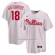 Camiseta Beisbol Hombre Philadelphia Phillies Didi Gregorius Primera Replica Blanco Rojo