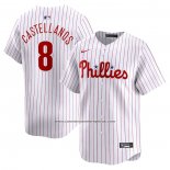 Camiseta Beisbol Hombre Philadelphia Phillies Nick Castellanos Primera Limited Blanco