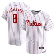 Camiseta Beisbol Hombre Philadelphia Phillies Nick Castellanos Primera Limited Blanco