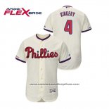 Camiseta Beisbol Hombre Philadelphia Phillies Scott Kingery Flex Base Crema