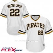 Camiseta Beisbol Hombre Pittsburgh Pirates Andrew Mccutchen Autentico Collection Flex Base Blanco
